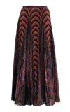 Ulla Johnson Shayna Pleated Midi Skirt In Multi