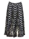 Ulla Johnson Paisley-striped Pleated Skirt In Multi