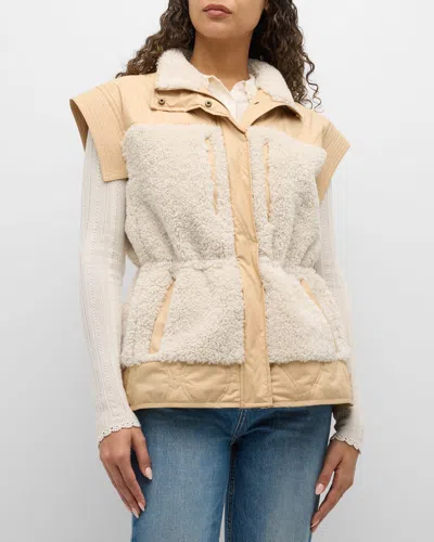 Ulla Johnson Shiloh Faux Shearling Vest In Neutral