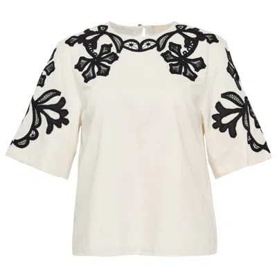 ULLA JOHNSON SHIVANI EMBROIDERED TOP