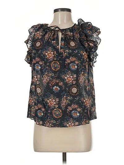 Pre-owned Ulla Johnson Short Sleeve Blouse In Black
