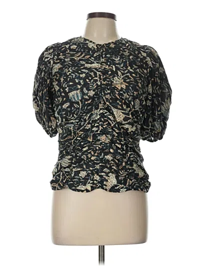 Pre-owned Ulla Johnson Short Sleeve Blouse In Black