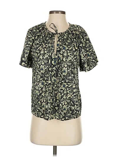 Pre-owned Ulla Johnson Short Sleeve Blouse In Blue
