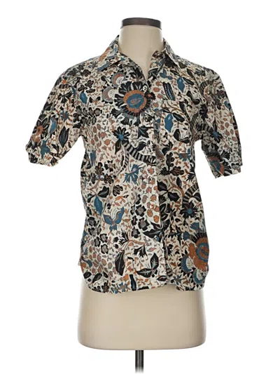 Pre-owned Ulla Johnson Short Sleeve Blouse In Blue