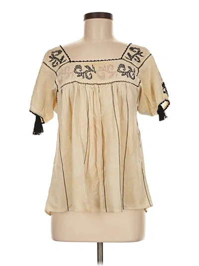 Pre-owned Ulla Johnson Short Sleeve Blouse In Brown