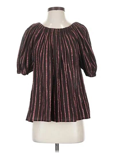 Pre-owned Ulla Johnson Short Sleeve Blouse In Brown
