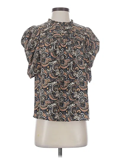 Pre-owned Ulla Johnson Short Sleeve Blouse In Brown