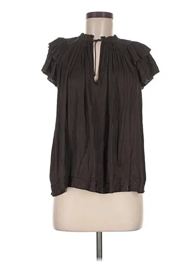 Pre-owned Ulla Johnson Short Sleeve Blouse In Brown