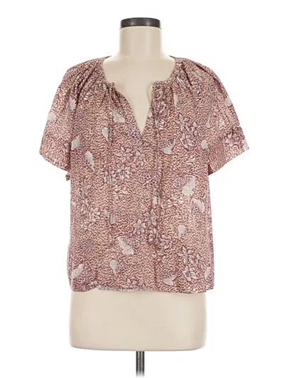 Pre-owned Ulla Johnson Short Sleeve Blouse In Brown