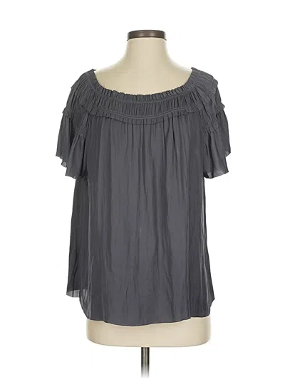 Pre-owned Ulla Johnson Short Sleeve Blouse In Gray
