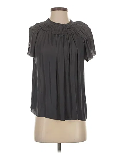 Pre-owned Ulla Johnson Short Sleeve Blouse In Gray