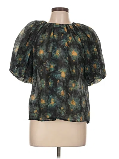Ulla Johnson Short Sleeve Blouse In Green