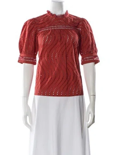 Pre-owned Ulla Johnson Short Sleeve Blouse In Multi