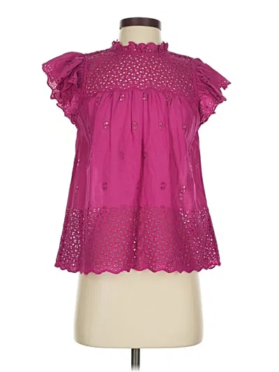 Pre-owned Ulla Johnson Short Sleeve Blouse In Pink