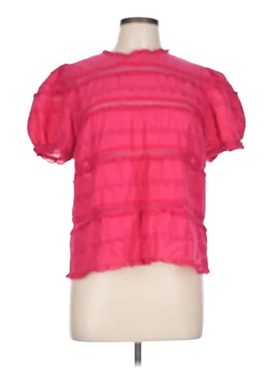 Pre-owned Ulla Johnson Short Sleeve Blouse In Pink