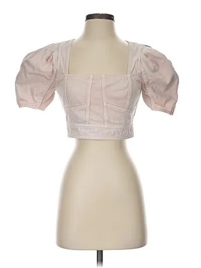 Pre-owned Ulla Johnson Short Sleeve Blouse In Pink