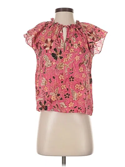 Pre-owned Ulla Johnson Short Sleeve Blouse In Pink