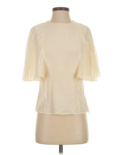 Pre-owned Ulla Johnson Short Sleeve Blouse In Tan