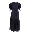 Ulla Johnson Collage Puff-sleeve Midi Dress