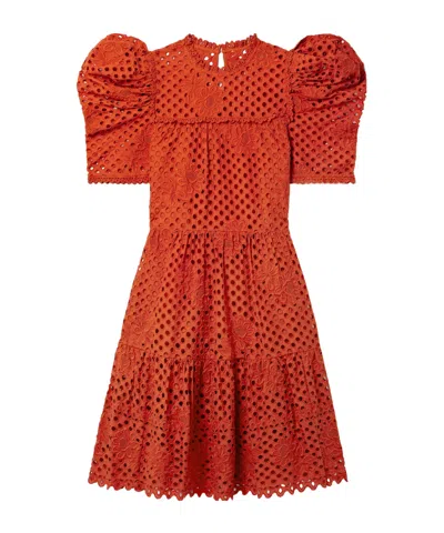 Ulla Johnson Short Sleeve Dress In Red
