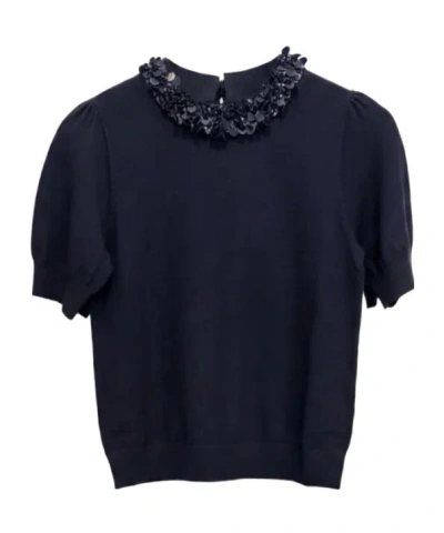 Ulla Johnson Short-sleeved Knitwear In Blue