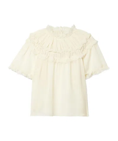 Ulla Johnson Short-sleeved Top In White