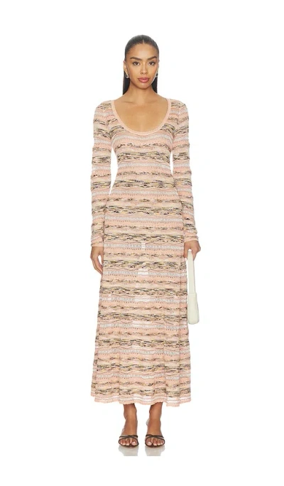 Ulla Johnson Sia Shortsleeve Knit Dress In Multi