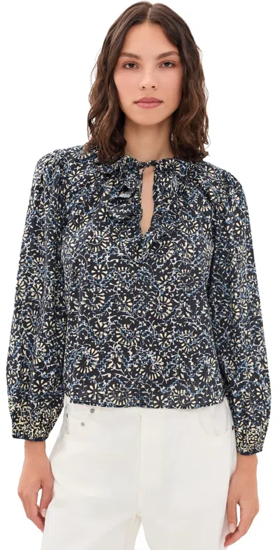 Ulla Johnson Siena Cotton Top Midnight Bloom In Multi