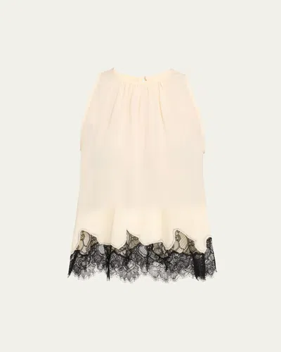 Ulla Johnson Sierra Halter Lace Top In Sand