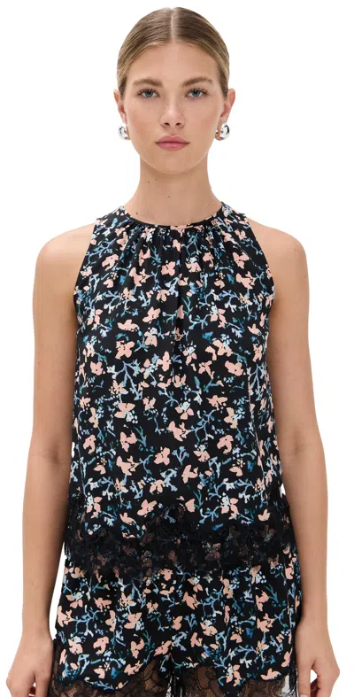 Ulla Johnson Sierra Halter Neck Top Nocturne In Black
