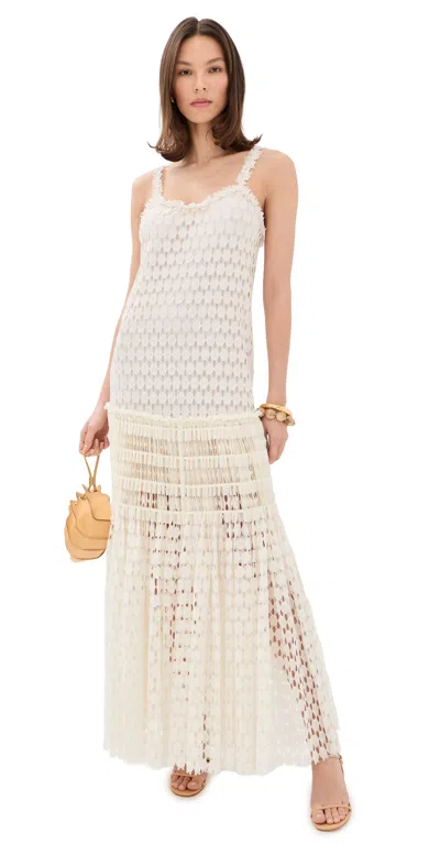 Ulla Johnson Sigrid Lace Sleeveless Gown Chalk In White