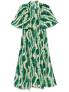 Ulla Johnson Silhuette Midi Dress In Green
