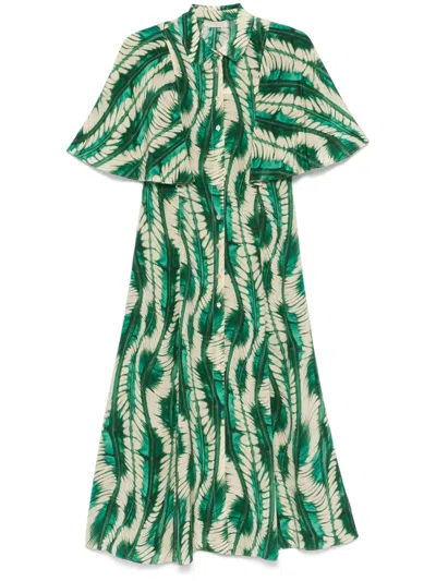 Ulla Johnson Silhuette Midi Dress In Green