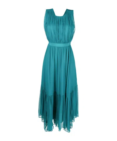 Ulla Johnson Silk Chiffon Mid-length Dress In Blue