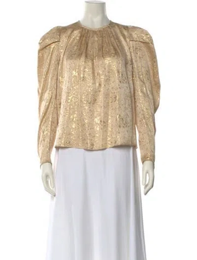 Pre-owned Ulla Johnson Silk Crew Neck Blouse