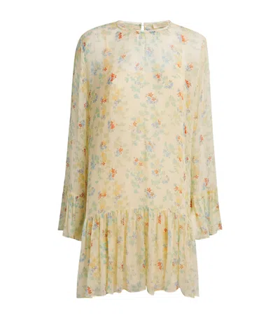 Ulla Johnson Silk Emmeline Mini Dress In Metallic