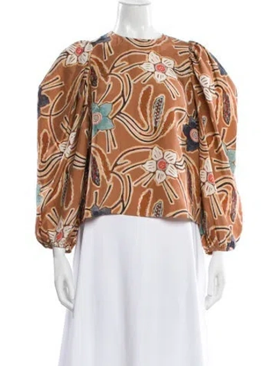 Pre-owned Ulla Johnson Silk Floral Print Blouse