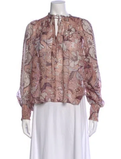Pre-owned Ulla Johnson Silk Floral Print Blouse