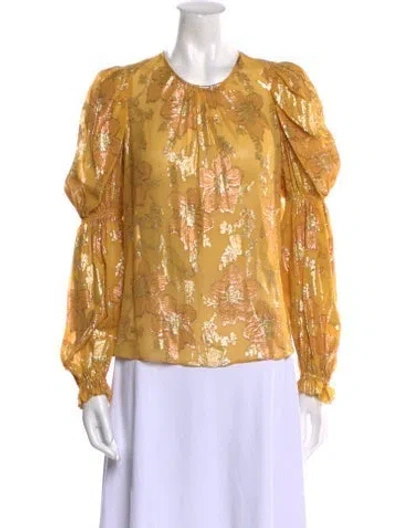 Pre-owned Ulla Johnson Silk Floral Print Blouse