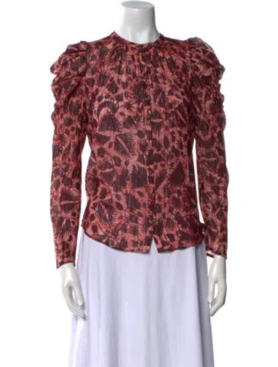 Pre-owned Ulla Johnson Silk Floral Print Blouse