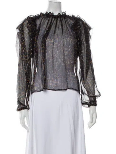 Pre-owned Ulla Johnson Silk Floral Print Blouse