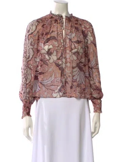 Pre-owned Ulla Johnson Silk Floral Print Blouse