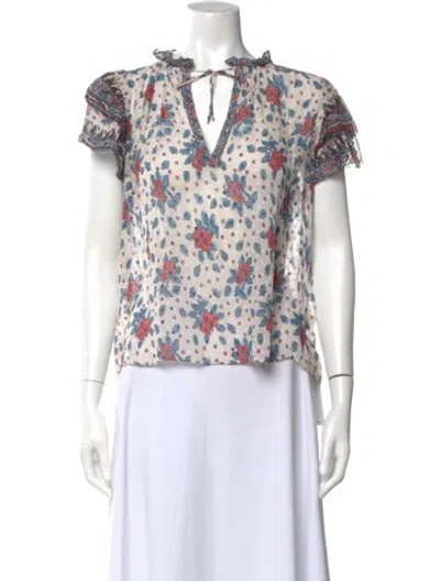 Pre-owned Ulla Johnson Silk Floral Print Blouse