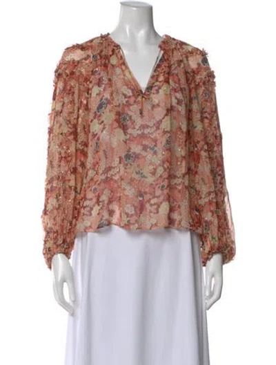 Pre-owned Ulla Johnson Silk Floral Print Blouse