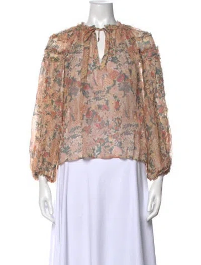 Pre-owned Ulla Johnson Silk Floral Print Blouse