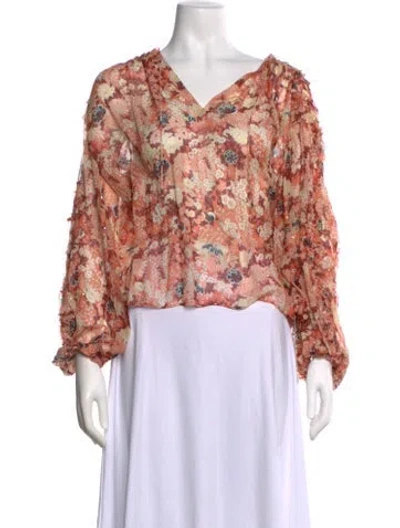 Pre-owned Ulla Johnson Silk Floral Print Blouse
