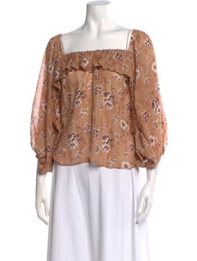 Pre-owned Ulla Johnson Silk Floral Print Blouse
