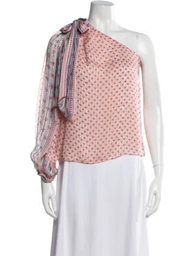 Pre-owned Ulla Johnson Silk Floral Print Blouse In Pink
