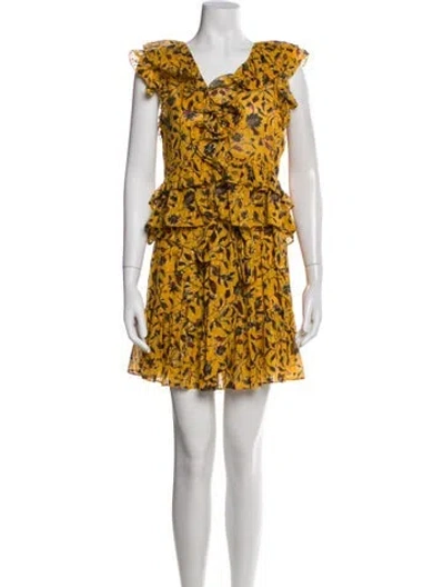 Pre-owned Ulla Johnson Silk Floral Print Skirt Set