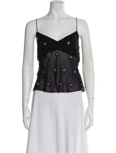 Pre-owned Ulla Johnson Silk Floral Print Top W/ Tags In White